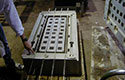 Preparing to pour a heat exchanger box