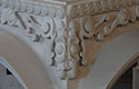 Cast detail on clock head