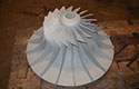 Large aluminum impeller casting