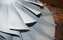 Close up of impeller fins