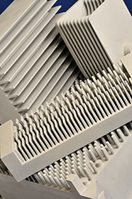Assorted cooling fin designs