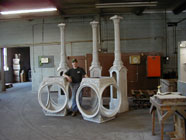 Cast aluminum clock posts and head