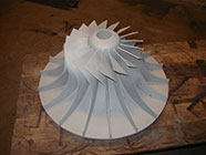 Cast impeller of 137 lb