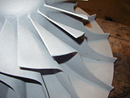 Close up of impeller fins